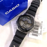 WW0396 Casio Youth World Time Digital Resin Belt Watch AE-1100W-1AVDF