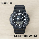 WW0607 Casio Youth World Time Resin Belt Watch AEQ-100W-1AVDF