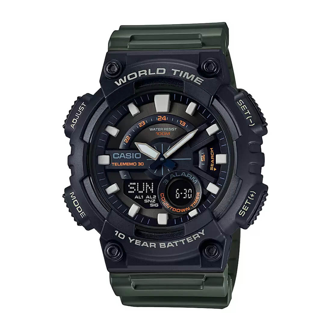 Casio AEQ-110W-3AVDF Watch