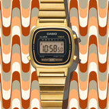 WW1367 Casio Vintage Digital Golden Ladies Chain Watch LA670WGA-1DF