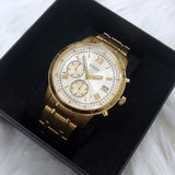 WW0404 Guess Chronograph Date Golden Chain Watch U1001G2