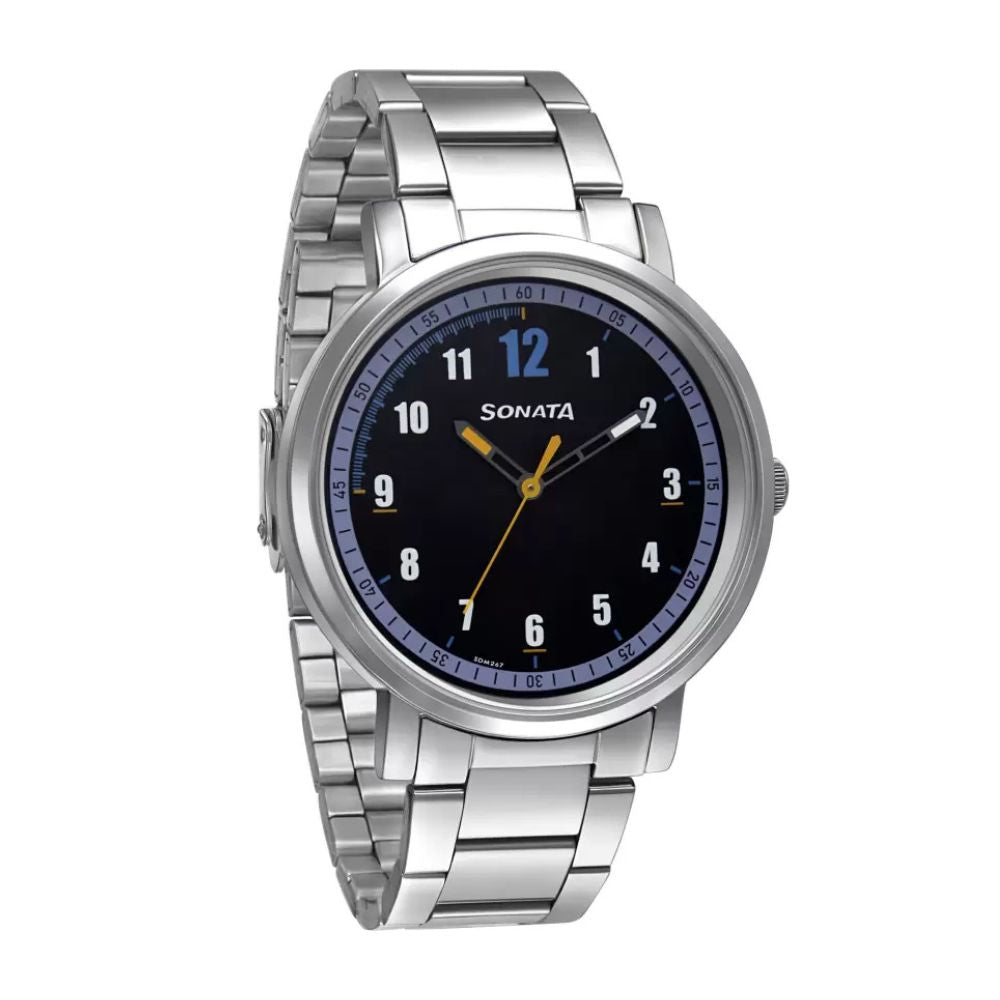 Buy Online Poze by Sonata Quartz Analog Brown Dial Silicone Strap Watch for  Men - sp70019qp01w | Titan