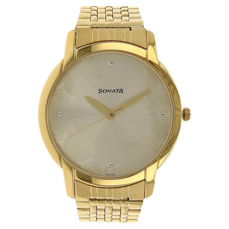 Sonata ladies gold discount chain watches