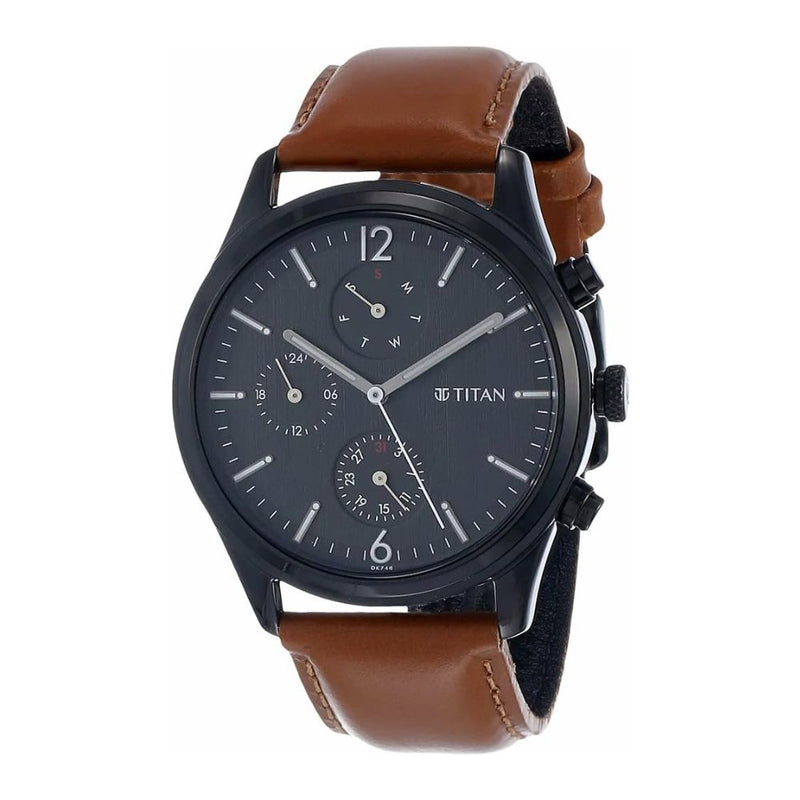 Titan watch straps on sale leather