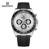 WW2918 Naviforce Chronograph Silicone Belt Watch NF8054