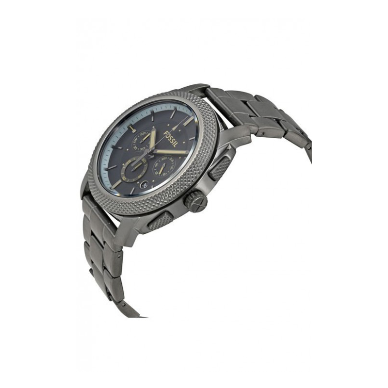 WW0268 Fossil Machine Chronograph Gunmetal Stainless Steel Chain Watch FS5172