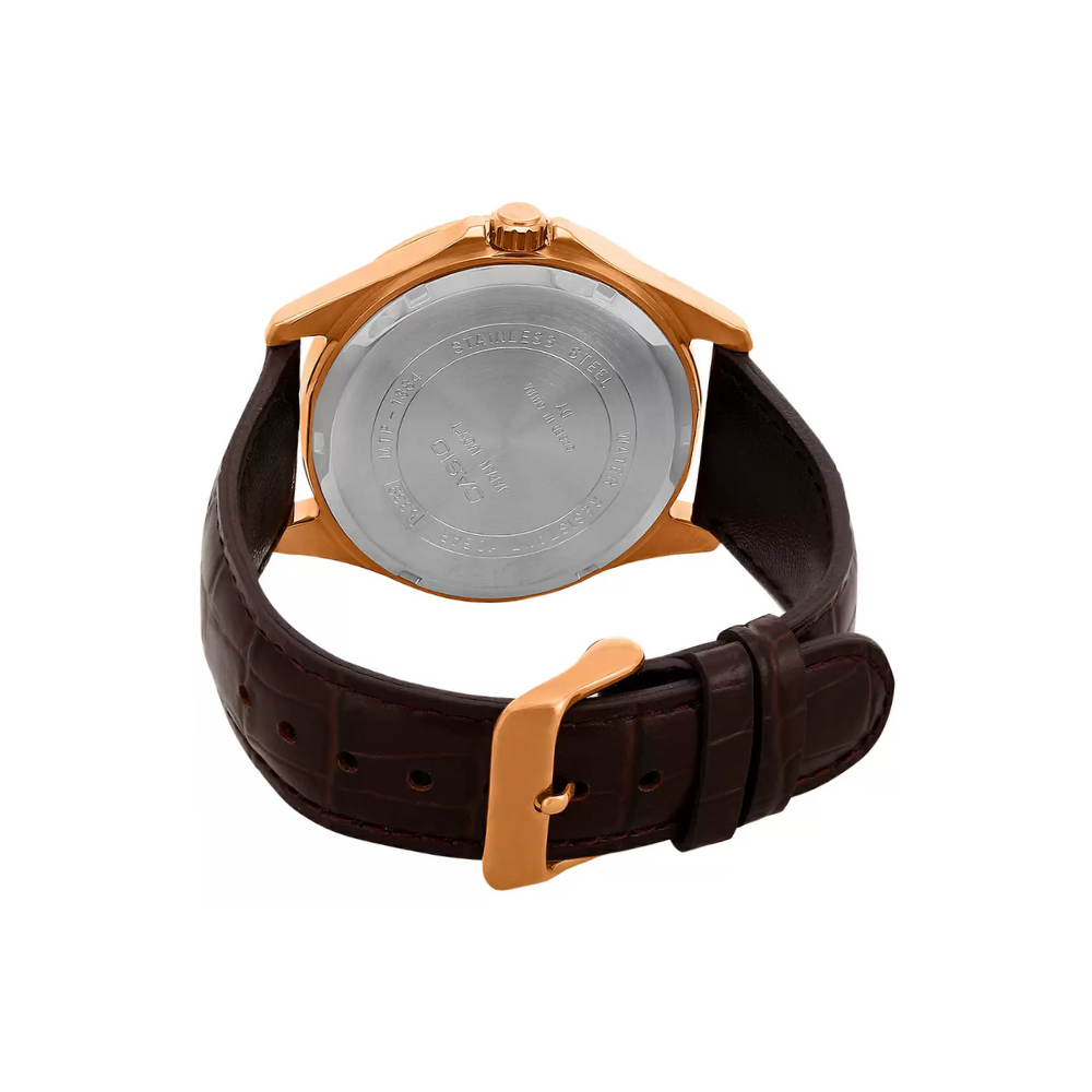 Rose Gold Casio Leather Belt Watch MTP-1384L-1AVDF Bangladesh – STYLEBUD.COM